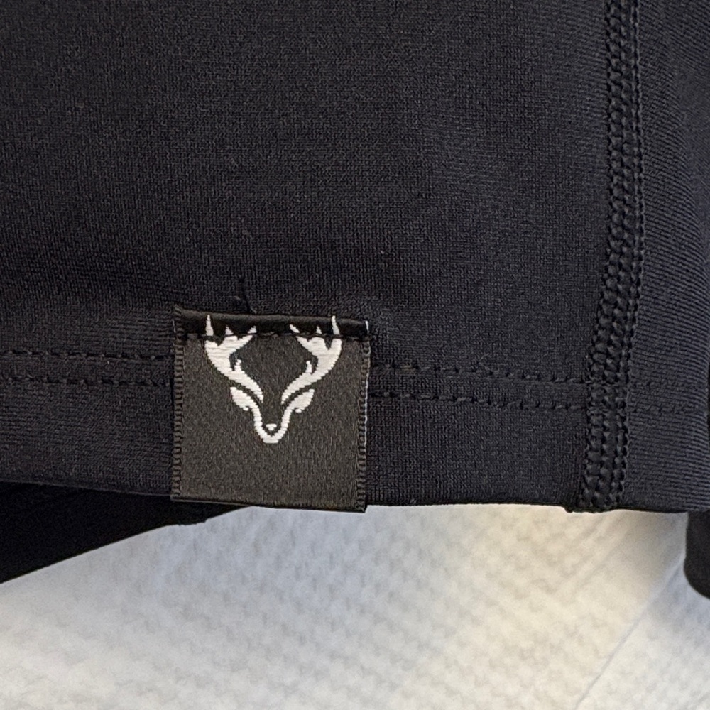 Men's Black Quarter-Zip Long Sleeve Shirt - Picture 4 of 6